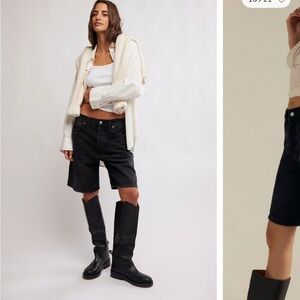 We The Free Black Denim Jean shorts